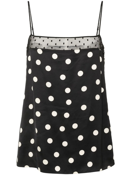  Stella Mccartney Polka-dot Satin Top - Black 