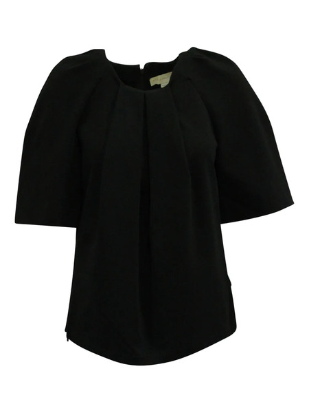  Stella Mccartney Pre-owned Pleated-neckline Wide-sleeve Top - Black 