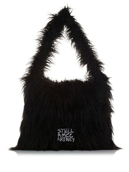  Stella Mccartney Pre-owned 2021 X Ed Curtis Faux Fur Shoulder Bag - Black 