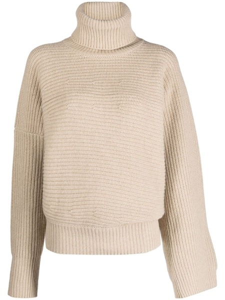  Stella Mccartney Regenerated-cashmere Cape Jumper - Neutrals 