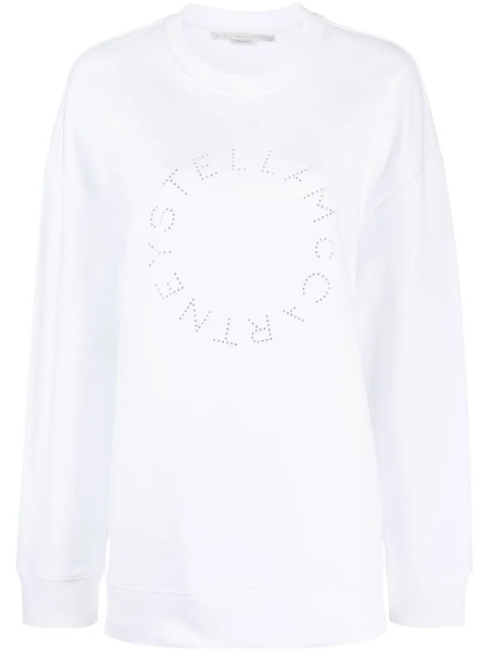  Stella Mccartney Rhinestone-embellished Logo Sweatshirt - White 