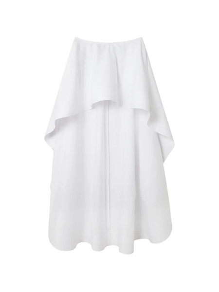  Stella Mccartney Ruffled-overlay Midi Skirt - White 