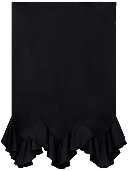  Stella Mccartney Ruffled Satin Midi Skirt - Black 