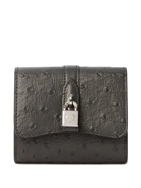 Stella Mccartney Ryder Padlock-detail Textured Bi-fold Wallet - Grey 