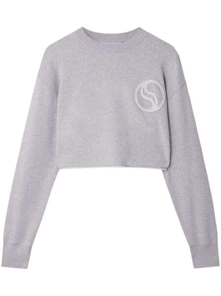  Stella Mccartney S-wave Cropped Sweatshirt - Grey 