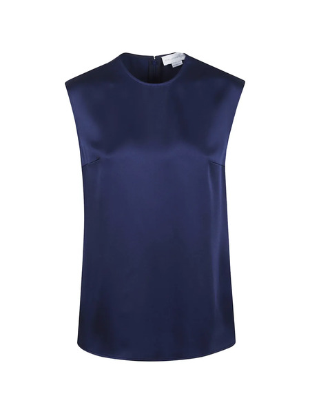  Stella Mccartney Satin Sleeveless Top - Blue 