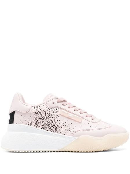  Stella Mccartney Sequin-embellished Lace-up Sneakers - Pink 