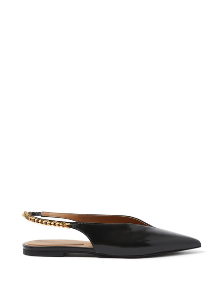  Stella Mccartney Slingback-strap Point-toe Flat Pumps - Black 