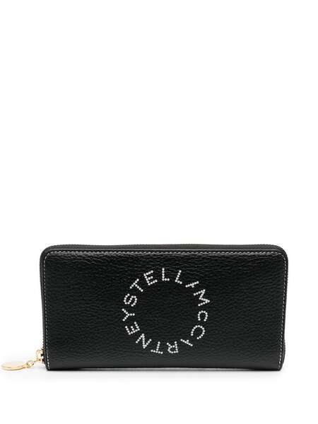  Stella Mccartney Stella Logo Continental Wallet - Black 