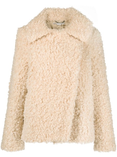  Stella Mccartney Teddy Fur-design Oversized Coat - Neutrals 