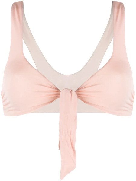  Stella Mccartney Tie-front Bikini Top - Neutrals 