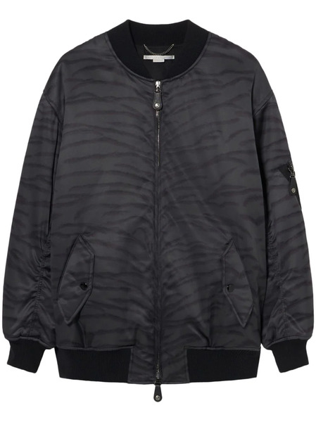  Stella Mccartney Tiger-print Bomber Jacket - Black 