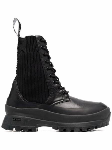  Stella Mccartney Trace Lace-up Combat Boots - Black 