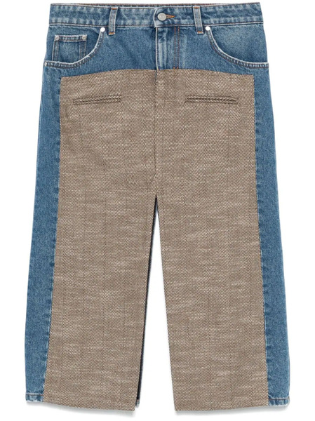  Stella Mccartney Tweed Denim Midi Skirt - Blue 