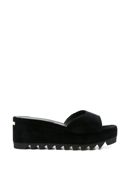 Stella Mccartney Velvet Platform Sandals - Black 