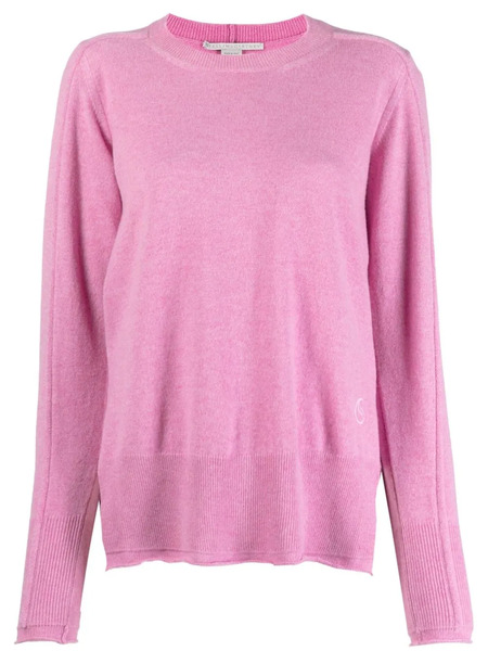  Stella Mccartney Waterfall-hem Fine-knit Sweater - Pink 
