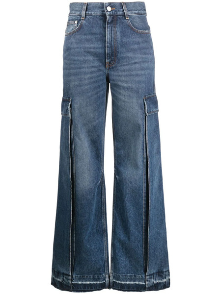  Stella Mccartney Wide-leg Cargo Jeans - Blue 