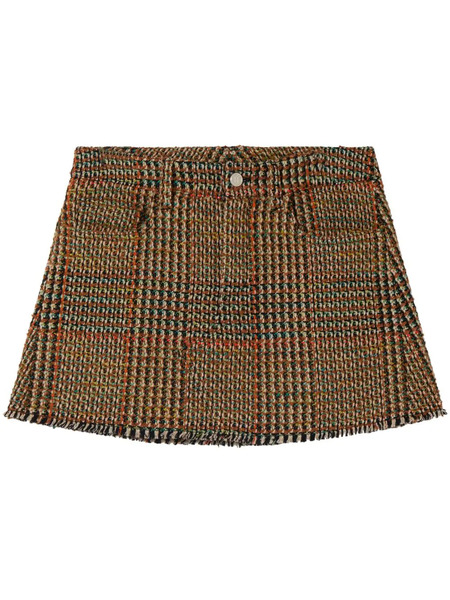  Stella Mccartney Wool Tweed Mini Skirt - Brown 