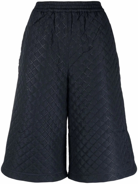  Stella Nova Diamond-quilted Knee-length Shorts - Blue 