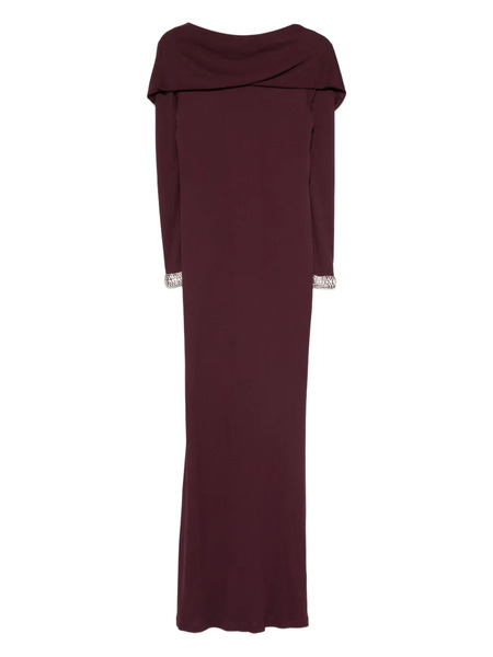  Stephane Rolland Embellished-cuffs Maxi Dress - Purple 