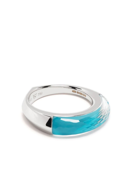  Stephen Webster 18kt White Gold Stack Turquoise Ring - Silver 