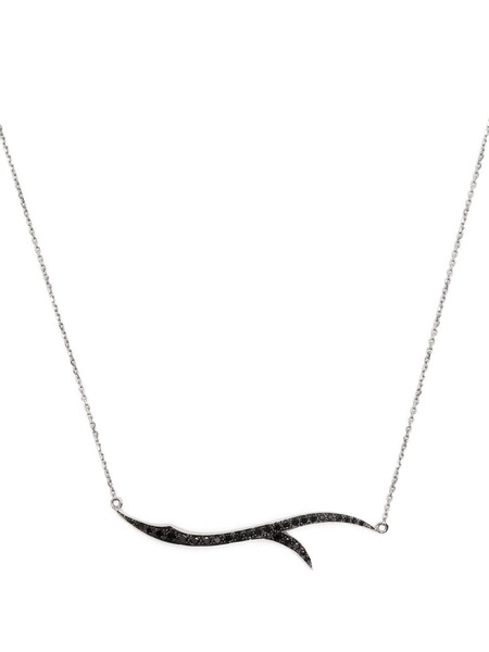 Stephen Webster 18kt White Gold Stem Diamond Necklace - Black 
