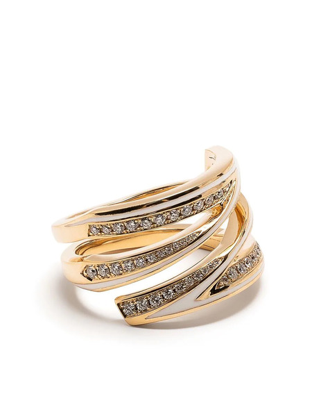  Stephen Webster 18kt Yellow Gold Vertigo Infinity Diamond Ring 