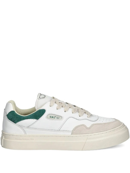  Stepney Workers Club Pearl Leather Panel Trainers - White 
