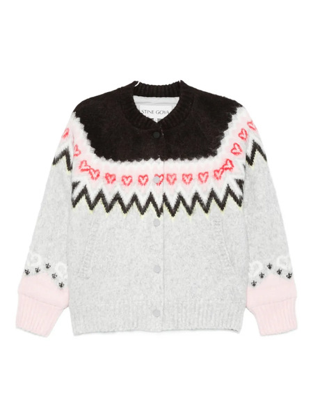  Stine Goya Fair-isle Pattern Cardigan - Grey 
