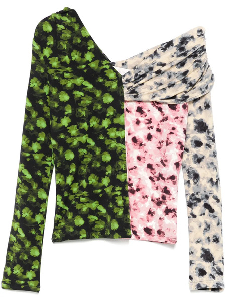  Stine Goya One-shoulder Long-sleeve Top - Green 