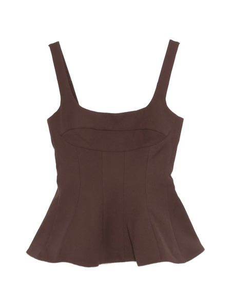  Stine Goya Square-neck Top - Brown 