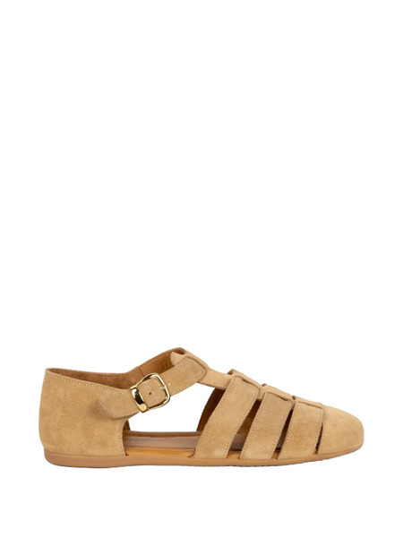  Stokton Buckle Suede Sandals - Neutrals 