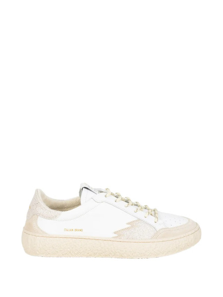  Stokton Crackle-effect Sneakers - White 
