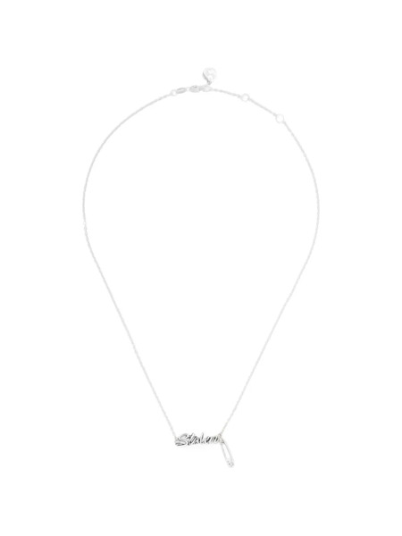 Stolen Girlfriends Club Sentimental Script Necklace - Silver 
