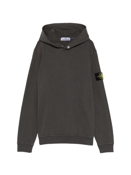  Stone Island Button Hoodie - Grey 