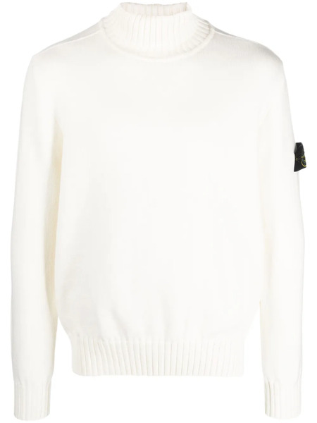  Stone Island Compass-motif Roll-neck Jumper - Neutrals 