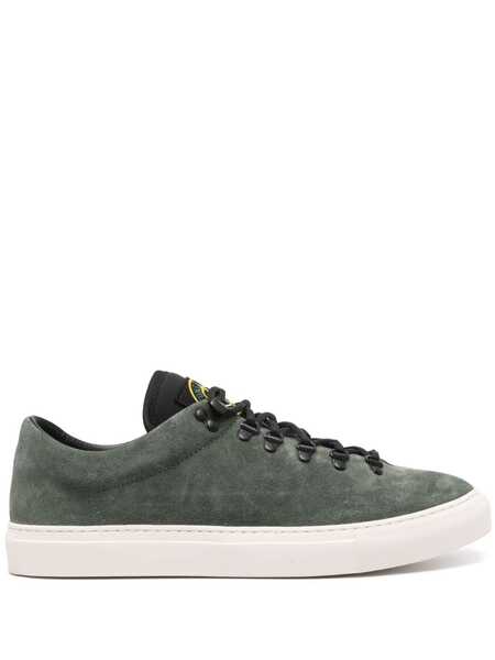  Stone Island Compass-motif Sneakers - Green 