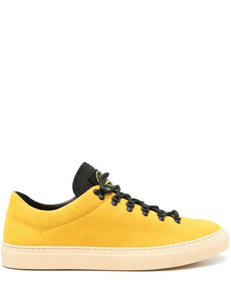  Stone Island Compass-motif Sneakers - Yellow 