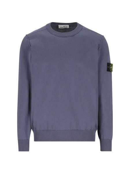  Stone Island Compass-patch Crew-neck Sweatshirt - Blue 