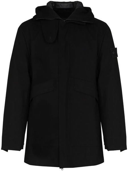  Stone Island Compass-patch Hooded Jacket - Black 