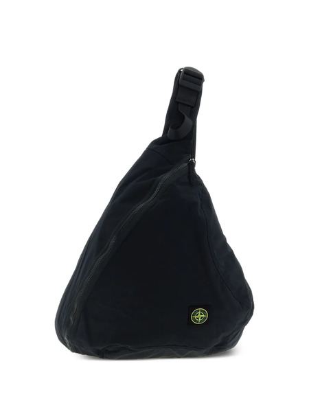  Stone Island Crumpled One-shoulder Backpack - Black 