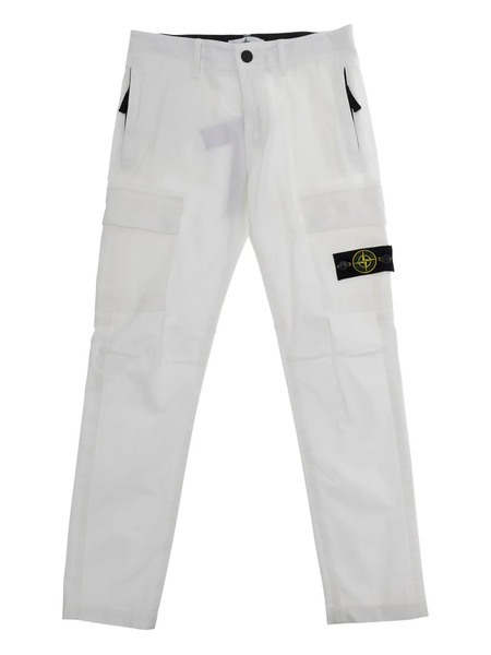  Stone Island Junior Cargo Patch Trousers - White 