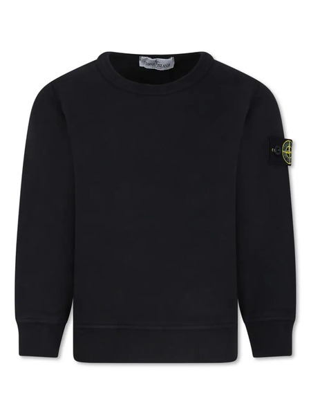  Stone Island Junior Compass-badge Cotton Sweatshirt - Black 