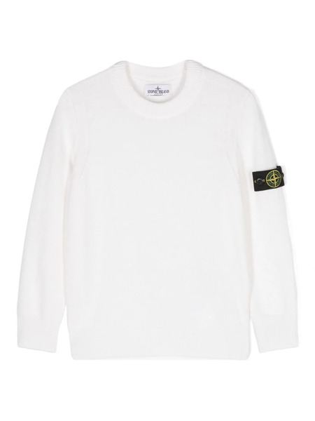  Stone Island Junior Compass-badge Jumper - White 