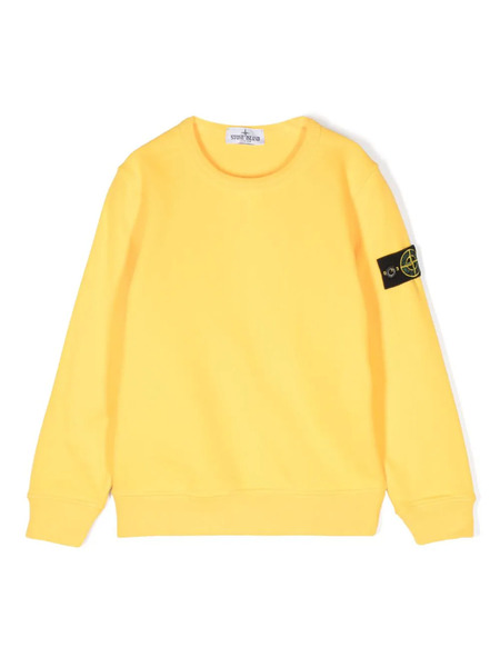  Stone Island Junior Compass-badge Organic Cotton Sweatshirt - Yellow 