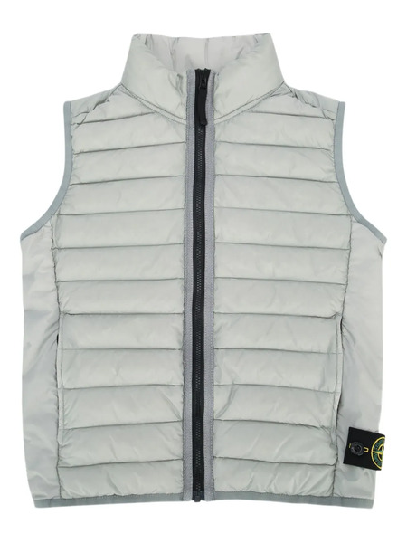  Stone Island Junior Compass-badge Quilted Sleeveless Gilet - Grey 