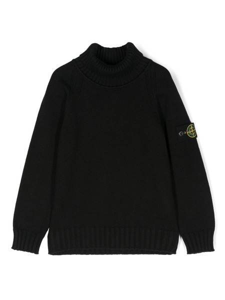  Stone Island Junior Compass-badge Sweater - Black 