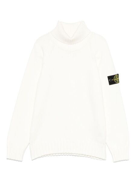  Stone Island Junior Compass-badge Sweater - White 