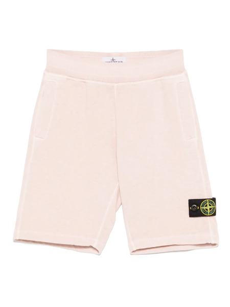  Stone Island Junior Compass-badge Track Shorts - Pink 