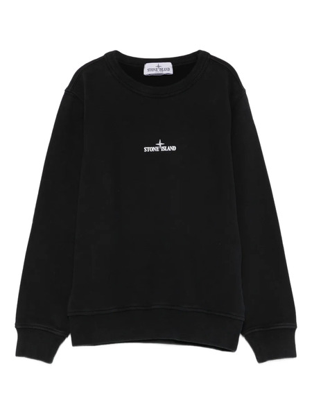  Stone Island Junior Compass-logo Sweatshirt - Black 